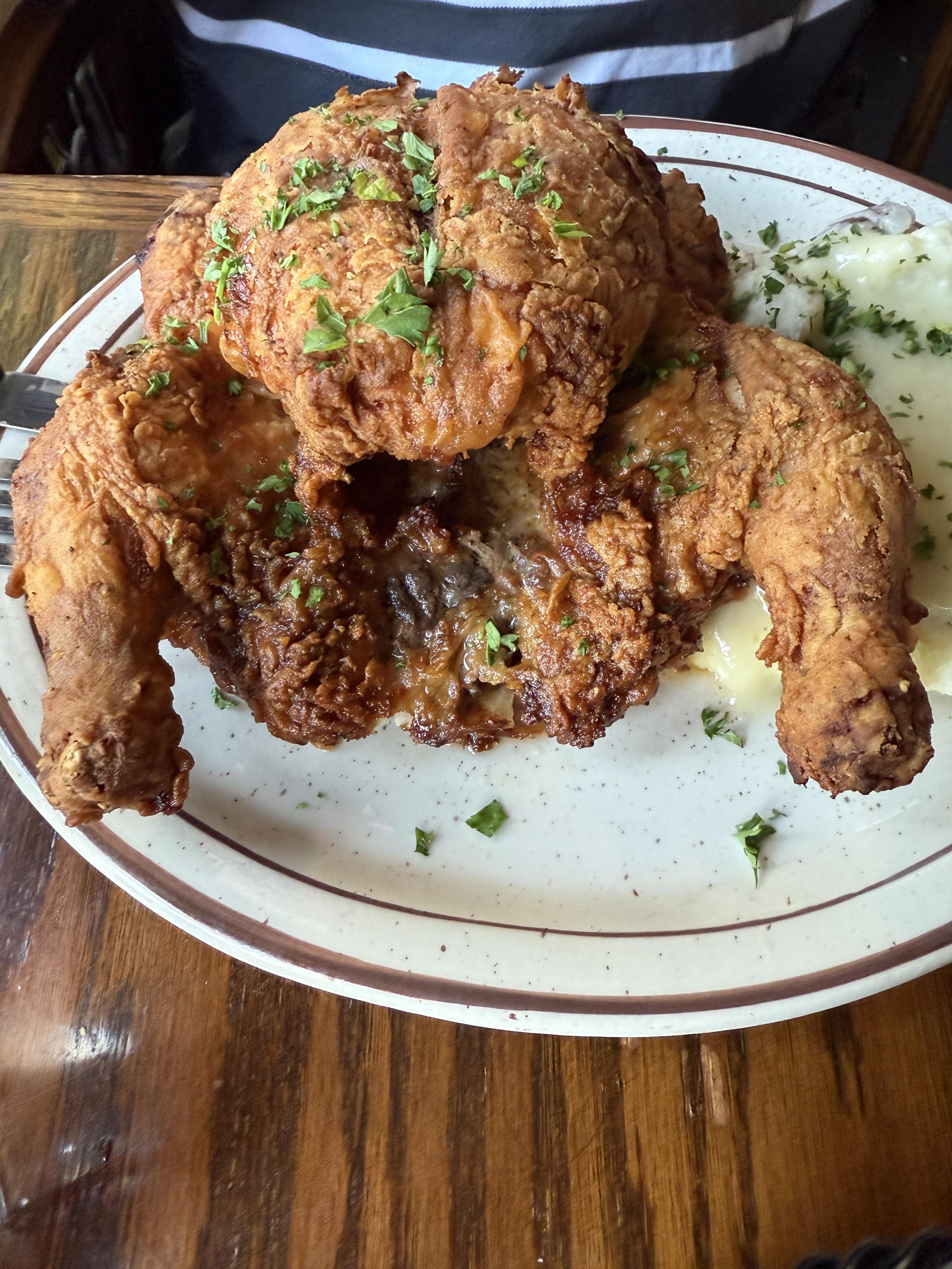 Creole Fried Chicken with crispy golden coating
